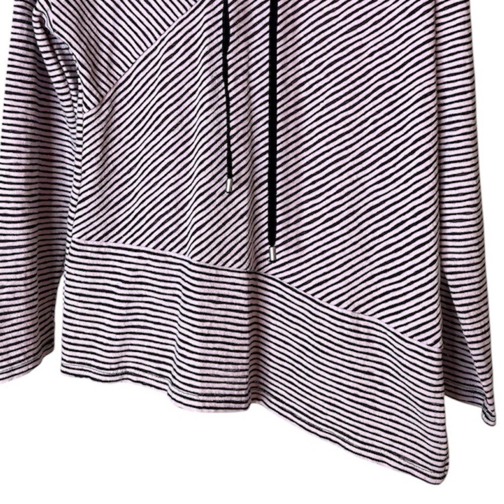Jones New York Women’s Pink/Black Striped Cowl Neck Tunic SZ S - Picture 7 of 8